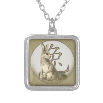 Chinese New Year Rabbit Necklace by Specialeetees at Zazzle