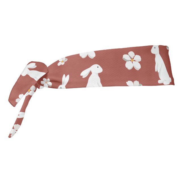 Chinese New Year Rabbit Pattern Tie Headband (Rotate 270)