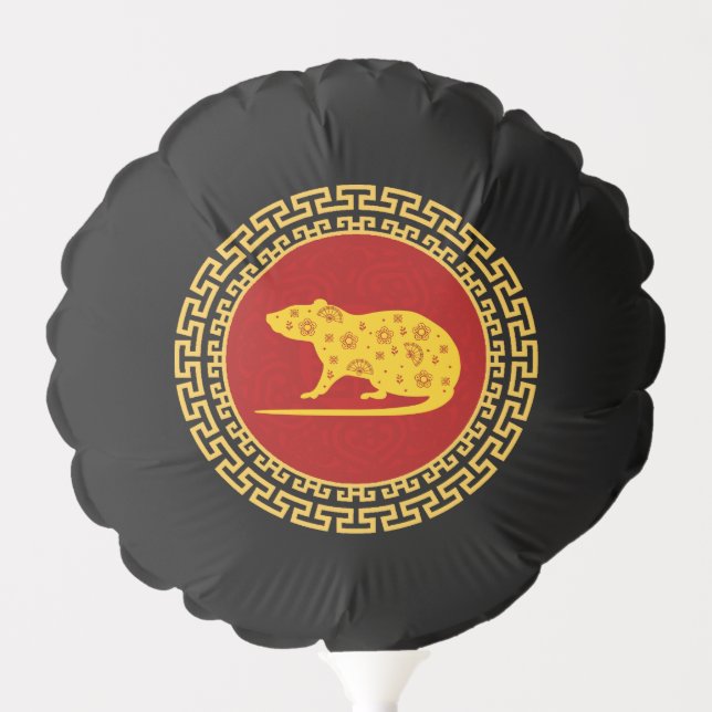 Chinese New Year Rat Ornament Balloon (Front)