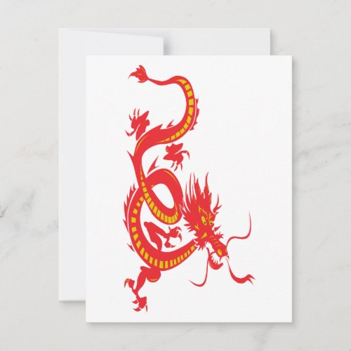 Chinese New Year Red Dragon Holiday Card