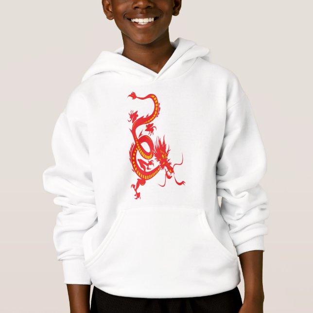 Chinese New Year Red Dragon Hoodie (Front)