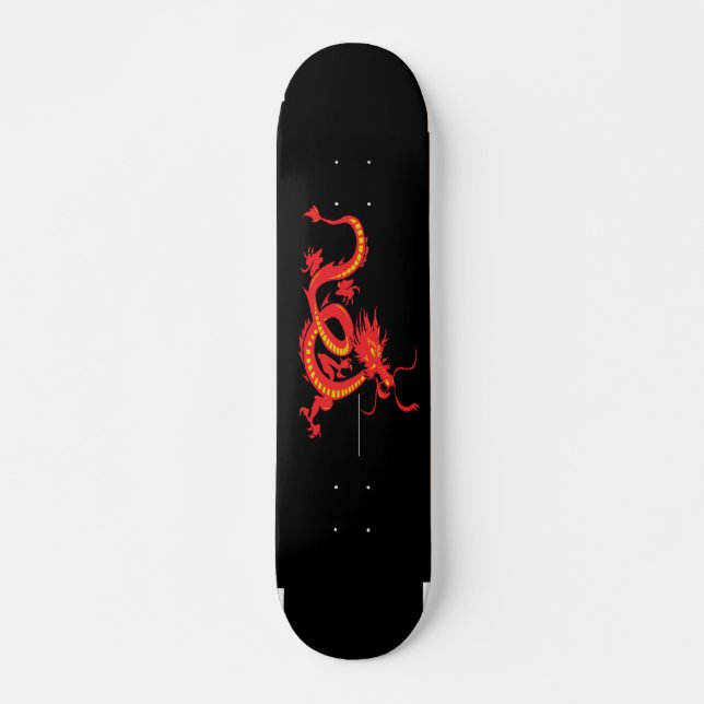 Chinese New Year Red Dragon Skateboard Deck (Front)