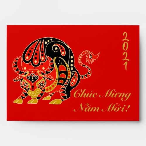 Chinese New Year Red Envelope Vietnamese text