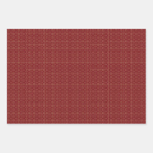Chinese New Year Red Gold Golden Zodiac Asian Wrapping Paper Sheets