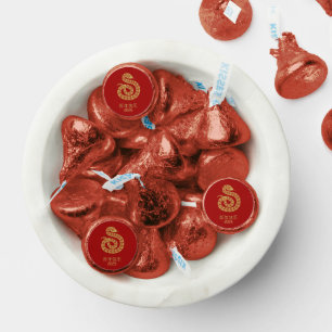 Chinese New Year Red Gold Snake 2025  Hershey®'s Kisses®