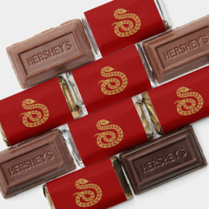 Chinese New Year Red Gold Snake 2025  Hershey's Miniatures