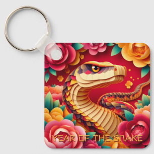Chinese New Year Snake Origami style 2025 BSqK Keychain