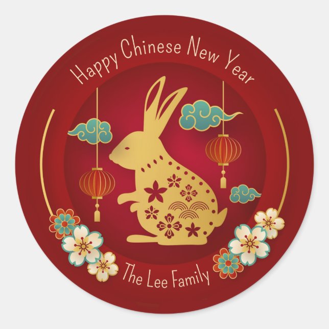 Chinese New Year Stickers (Year of the Rabbit) (Front)