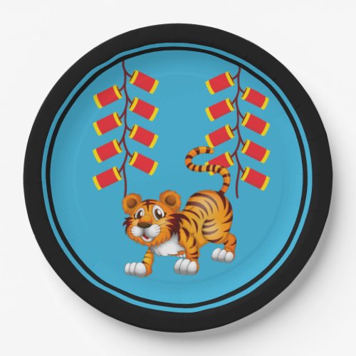 Chinese New Year Tiger  Chinese Firecrackers Paper Plates
