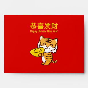 Chinese new year tiger red envelope