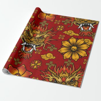 Chinese New Year Wrapping Paper by StargazerDesigns at Zazzle