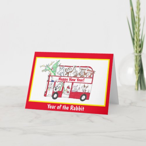 Chinese New Year Year of the Rabbit Bus Card