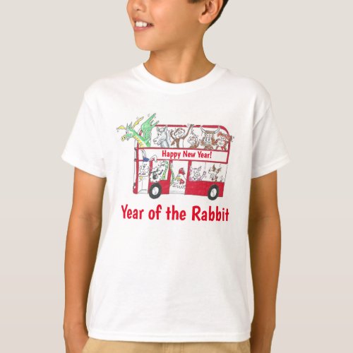 Chinese New Year Year of the Rabbit Bus T_Shirt