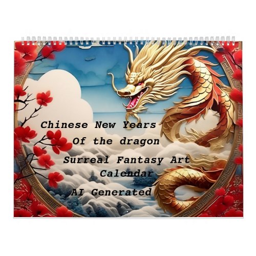 Chinese New Years Dragon Surreal Fantasy Art   Calendar