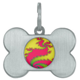 Chinese New Yer Dragon Fractal Pet Tag