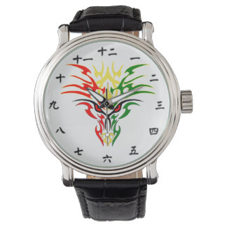 Chinese Number and Jamaican Dragon Design Watch