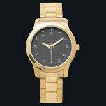 Chinese Numeral Character (White font) Watch<br><div class="desc">Chinese Numeral Character (White font) Watch You can impress your family and/or friends with this Chinese Numeral Character  watch/clock.  Or you can give it to someone who enjoys telling time in Chinese. Add your special touch and customize this watch/clock to any color,  add a picture,  etc.</div>