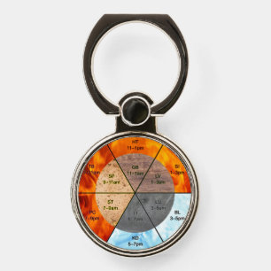 chinese organ clock meridians acupuncture elements phone ring stand