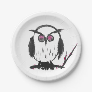 Chinese Owl Paper Plates