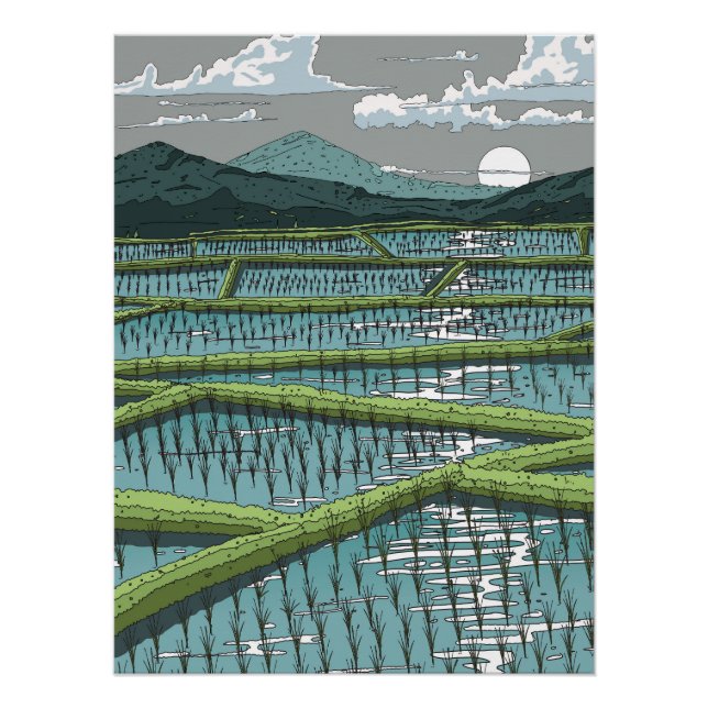 Chinese Paddy Field Poster (Front)