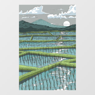 Chinese Paddy Field Wall Decal