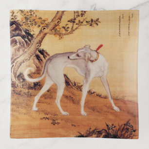 Chinese Painting 2 Dog Year Zodiac Birthday Tray