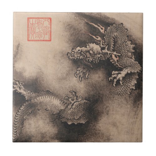 Chinese Painting Dragon Year Zodiac Birthday Tile