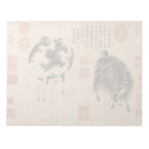 Chinese Painting Ram Goat Lunar Year Zodiac NoteP Notepad