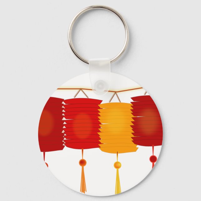 Chinese Paper Lanterns Keychain (Front)