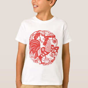 Chinese Papercut Rooster Year 2017 Kids W Sweat T-Shirt