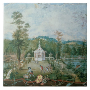 Chinese Pavilion in an English Garden, 18th centur Ceramic Tile