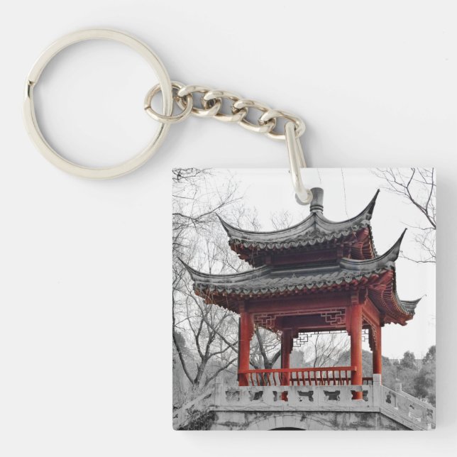 Chinese Pavilion Keychain (Front)