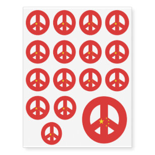 Chinese Peace Symbol Temporary Tattoos