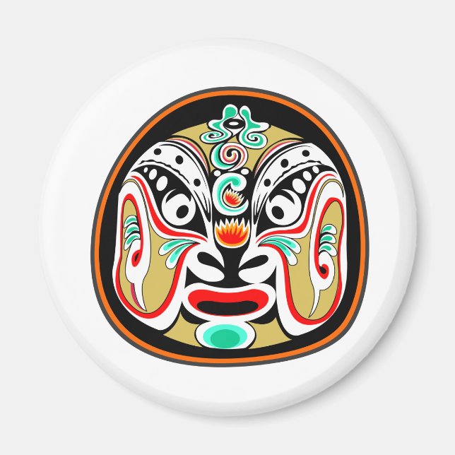 Chinese Peking opera mask version 2 Magnet (Front)