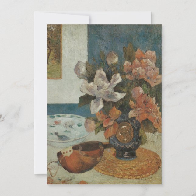 Chinese Peonies and Mandolin by Paul Gauguin (Front)