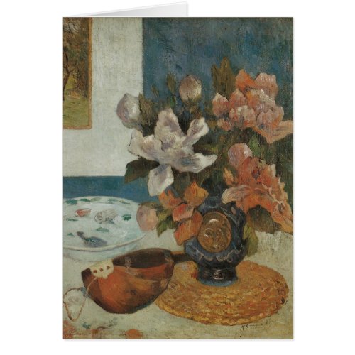 Chinese Peonies and Mandolin by Paul Gauguin