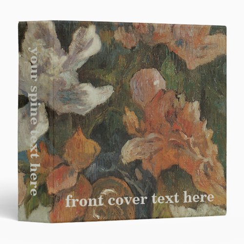 Chinese Peonies and Mandolin by Paul Gauguin 3 Ring Binder