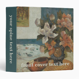 Chinese Peonies and Mandolin by Paul Gauguin 3 Ring Binder