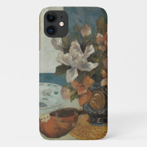 Chinese Peonies and Mandolin by Paul Gauguin iPhone 11 Case