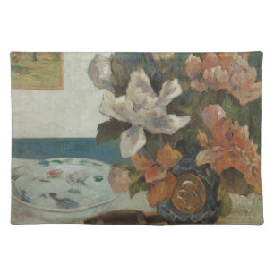 Chinese Peonies and Mandolin by Paul Gauguin Cloth Placemat