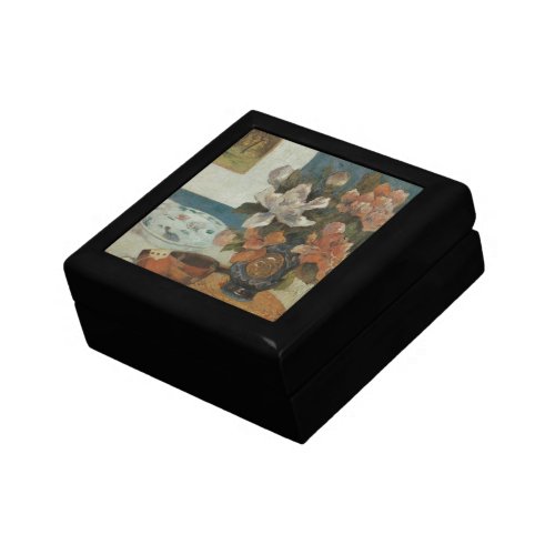 Chinese Peonies and Mandolin by Paul Gauguin Jewelry Box