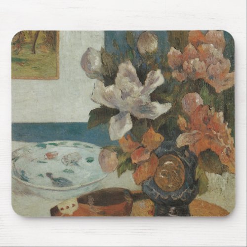 Chinese Peonies and Mandolin by Paul Gauguin Mouse Pad