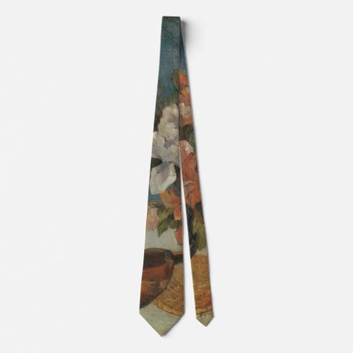 Chinese Peonies and Mandolin by Paul Gauguin Tie