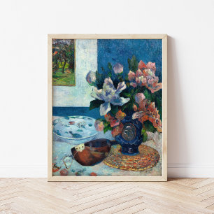 Chinese Peonies and Mandolin Paul Gauguin Poster