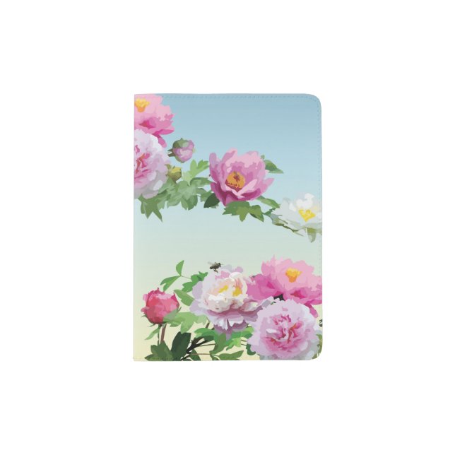 Chinese Peony Garden Passport Holder (Front)