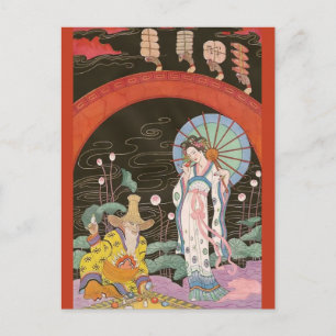 Chinese Perfume Vendor by George Barbier Postcard
