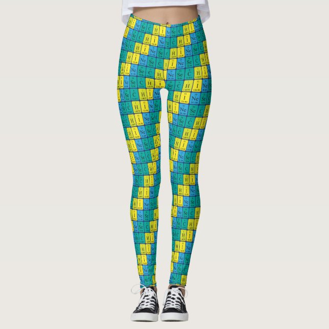 Chinese periodic table patriotic leggings 2 (Front)