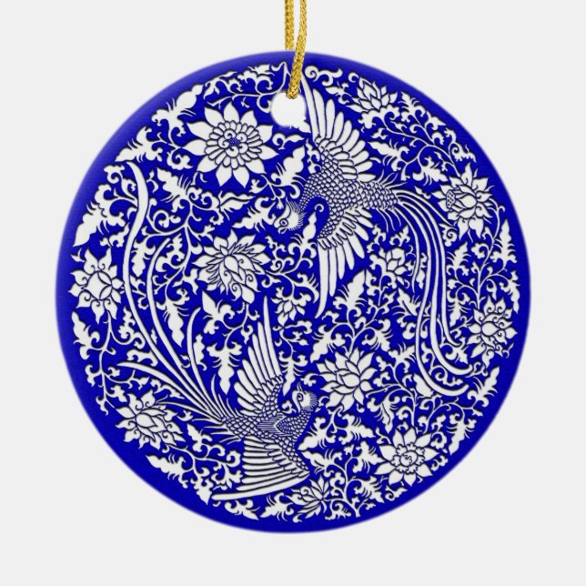 Chinese phoenix ceramic ornament (Front)
