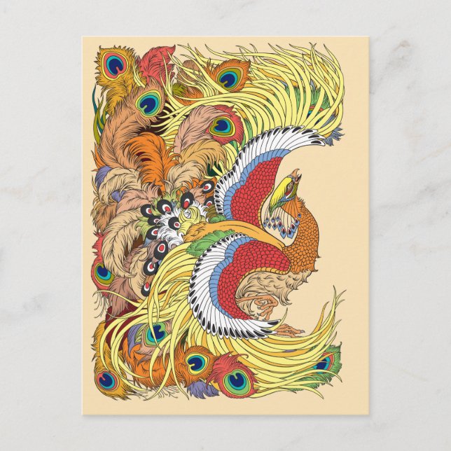 Chinese phoenix feng huang postcard (Front)