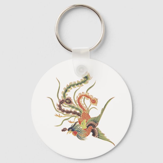 Chinese Phoenix - Fenghuang  Mythological Birds Ar Keychain (Front)